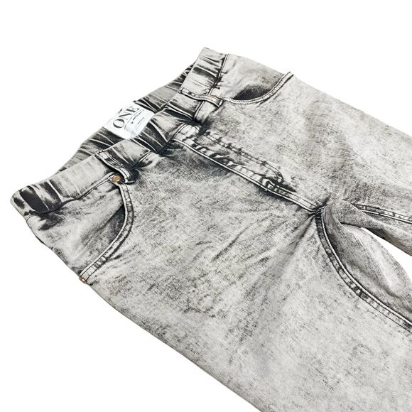 ONE by ONE TEASPOON Harley Killers Drop Crotch Leather Pocket Crop Jeans Size 24 - Picture 3 of 10